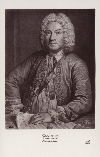 Francois Couperin, ranskalainen barokkisäveltäjä, urkuri ja cembalisti (1668-1733) tekijältä French School