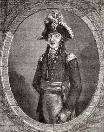 Francois Hanriot Louis Blancin (1811-82) "Histoire de la Revolution Francaisesta" tekijältä French School