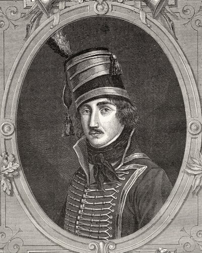 Francois Severin Marceau-Desgraviers, Louis Blancin (1811-82) teoksesta "Histoire de la Revolution Francaise". tekijältä French School