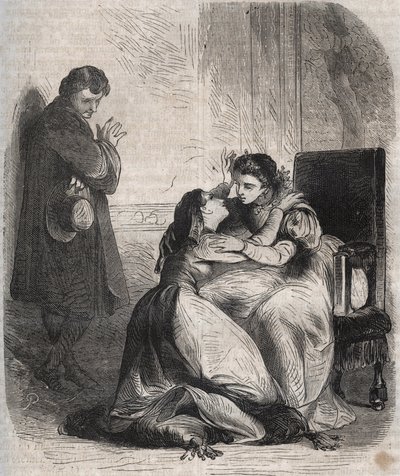 Francoise de Montmorency-Fosseux (Montmorency Fosseux) (1566-1641) pyytää anteeksi kuningatar Marguerite de Valois