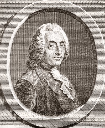 François-Augustin de Paradis de Moncrif, 1687-1770. ranskalainen kirjailija ja runoilija. Les Heures Libres, julkaistu 1908. tekijältä French School