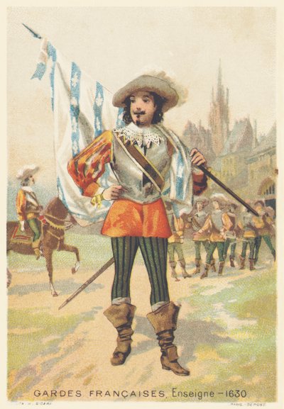 Ranskan kaartin vänrikki vuonna 1630 (Regiment d