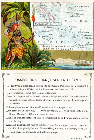 Ranskan omaisuus Oseaniassa, noin 1890 tekijältä French School