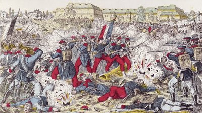 Preussin armeijan piirittämät ranskalaiset joukot Sedanin taistelussa 31. elokuuta 1870 tekijältä French School