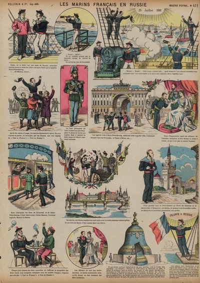 Ranskalaiset merimiehet vierailemassa Venäjällä 25. heinäkuuta 1891 tekijältä French School