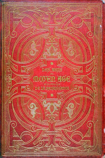 Firmin Didotin vuonna 1873 julkaiseman Les Arts au Moyen Age -lehden etukansi (nahkaa) tekijältä French School