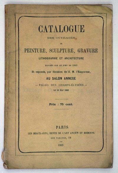 Salon des Refusesin luettelon etukansi, 1863 tekijältä French School