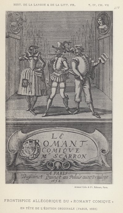 Roomalaisen sarjakuvan allegorinen etukappale (litho) tekijältä French School