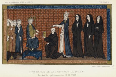 The Primate Chroniclen etukappale (väri litho) tekijältä French School
