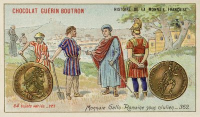 Julianuksen hallituskauden gallo-roomalainen raha, 362 (chromolitho) tekijältä French School