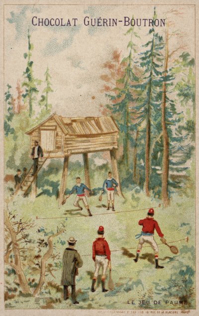 Tennispeli (chromolitho) tekijältä French School