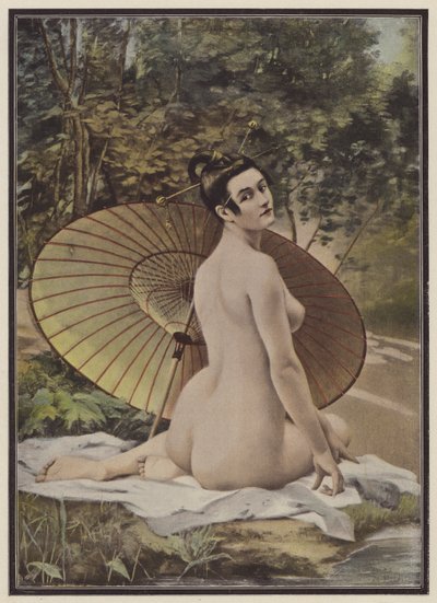 Geisha kylvyssä (väri litho) tekijältä French School