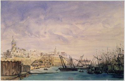 Yleisnäkymä Algerista, 1845 (wc paperilla) tekijältä French School