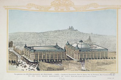 Yleiskuva pariisilaisesta tavaratalosta Printemps, 1911 tekijältä French School