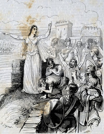 Genneviève rauhoittaa pariisilaisia ​​- L.-P.:n "Histoire de France" -kirjassa. Anquetil tekijältä French School