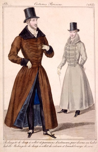 Gentlemans Winter Coats, Costumes Parisiens vuodelta 1779 tekijältä French School