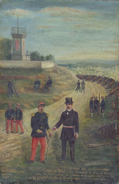 Georges Clemenceau (1841-1929) Montmartren pormestarina 18. maaliskuuta 1871 tekijältä French School