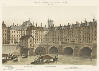 Grand Chatelet ja Pont au Change, 1647-1788 tekijältä French School