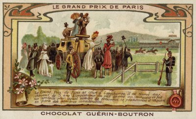 Pariisin Grand Prix -hevoskilpailu, Longchamps (chromolitho) tekijältä French School