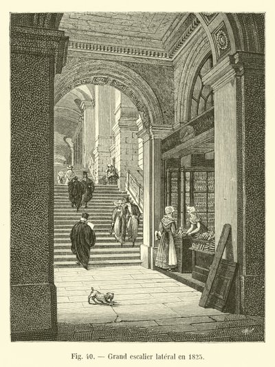 Suuri sivuportaikko vuodelta 1825 tekijältä French School