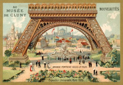Suuri suihkulähde Eiffel-tornin alla, Exposition Universelle, Pariisi tekijältä French School