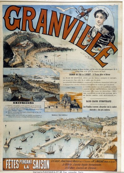 Granville - Länsirautatien mainosjuliste, 1800-luvun loppu tekijältä French School