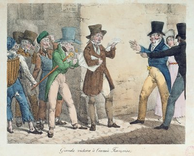 Ranskan armeijan suuri voitto, ilmoitus voitosta Trocaderon taistelussa syyskuussa 1823 tekijältä French School