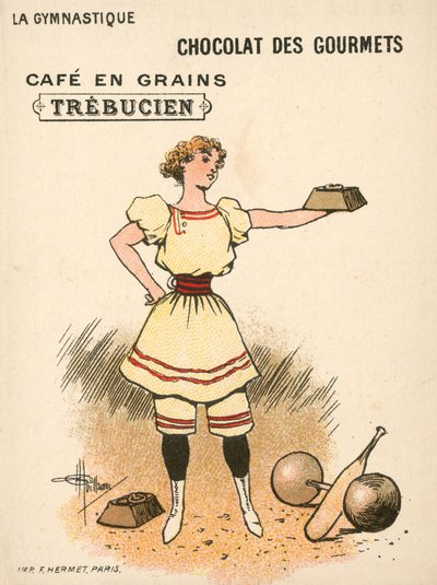 Voimistelu (chromolitho) tekijältä French School