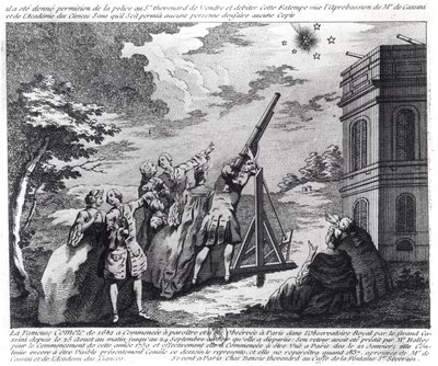 Cassini III:n (1714-84) havainnoi Halleysin komeetta vuonna 1759 tekijältä French School