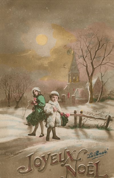 Hyvää joulua. Postikortti lähetetty 1913. tekijältä French School