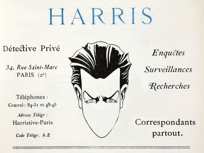 Harris - Yksityisetsivä (pochoir print) tekijältä French School