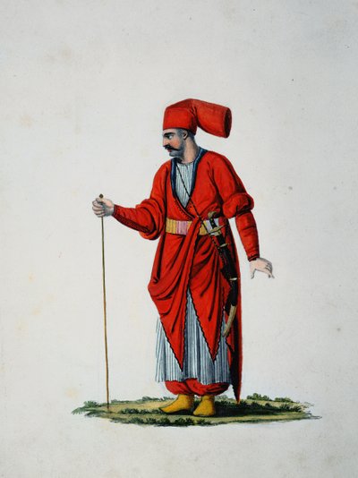 Hasseki Baltaci Valet del Sultani, luultavasti Cousinery, ottomaanien aika, 1700-luvun kolmas neljännes (wc paperilla) tekijältä French School