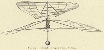 Enrico Forlaninin helikopteri vapeur (kaiverrus) tekijältä French School