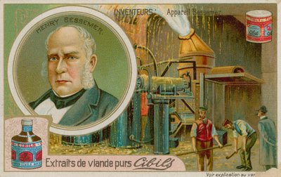 Henry Bessemer, brittiläinen teräksen valmistus Bessemer-prosessin keksijä tekijältä French School