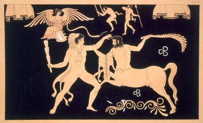 Hercules taistelussa kentauri Chironin kanssa, julkaistu 1808-1010 tekijältä French School