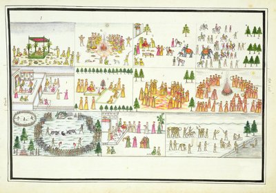 Hindufestivaalit mukaan lukien Dasehra, Diwali ja Holi Gentil-albumista, joka julkaistiin vuonna 1774 tekijältä French School