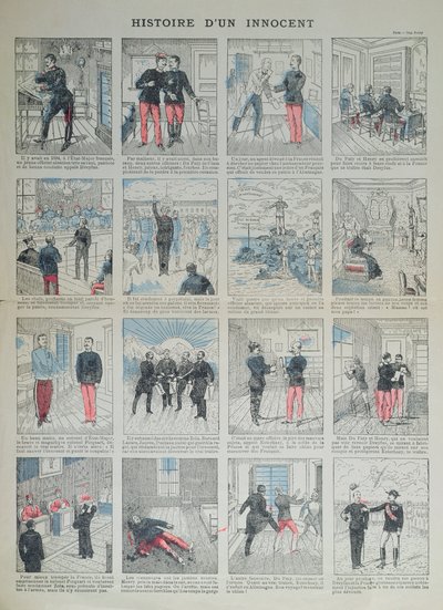 Histoire dun Innocent, kuvitettu Dreyfus-tapauksen historia tekijältä French School