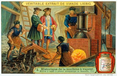 Höyrykoneen historia: Newcomenin ilmakehän paineinen höyrykone tekijältä French School