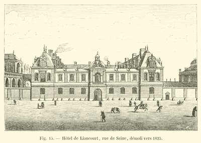 Hotel de Liancourt, rue de Seine, purettiin noin vuonna 1825 tekijältä French School