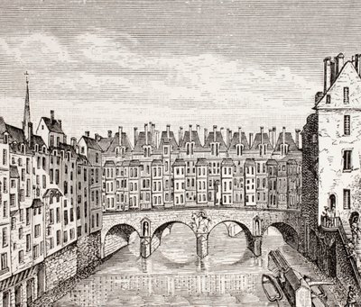 Talot Saint-Michel-sillalla, Pariisi, 1875 tekijältä French School
