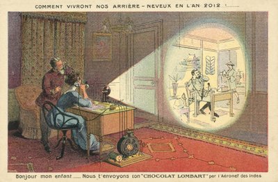 Kuinka ihmiset elävät vuonna 2012 (väri litho) tekijältä French School