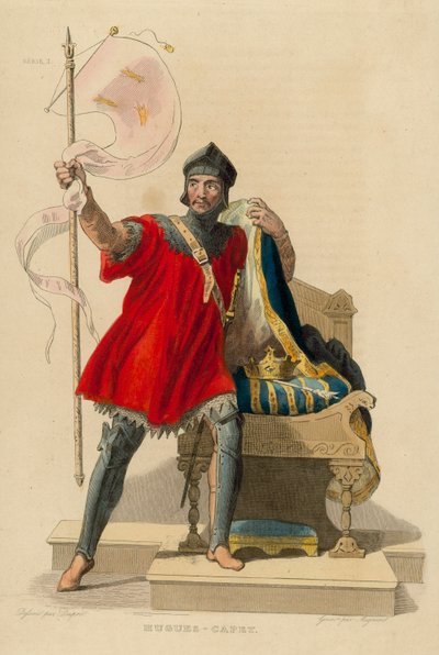 Hugues-Capet (värillinen kaiverrus) tekijältä French School