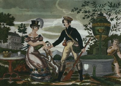 Metsästyskokous, levy 2, 1800-luvun alku (värikaiverrus) tekijältä French School
