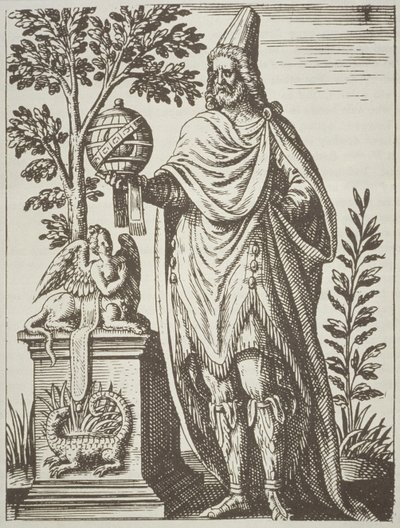 Ideaalimuotokuva Apolloniuksesta Tyanalaista, Jean-Jacques Boissardin De Divinationewet Magical noituudesta, 1605, julkaistu A History of Magic -lehdessä 1800-luvun lopulla tekijältä French School