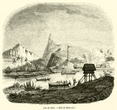 Ile de Taiti, Baie de Matavai (kaiverrus) tekijältä French School