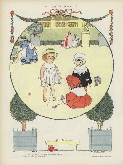Kuvitus Le Rirelle (väri litho) tekijältä French School