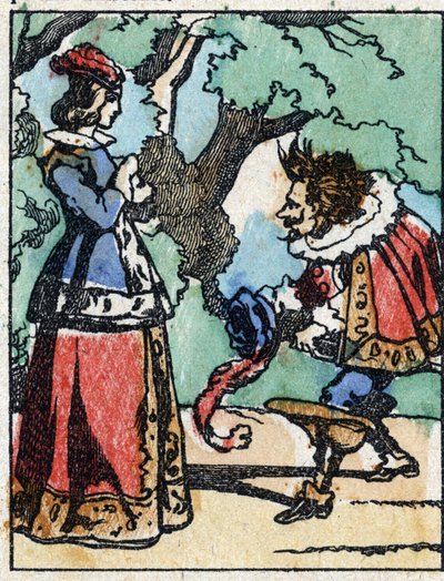 Kuvitus "Riquet a la houppe" -kirjaan, ranskalaisen kirjailijan Charles Perrault
