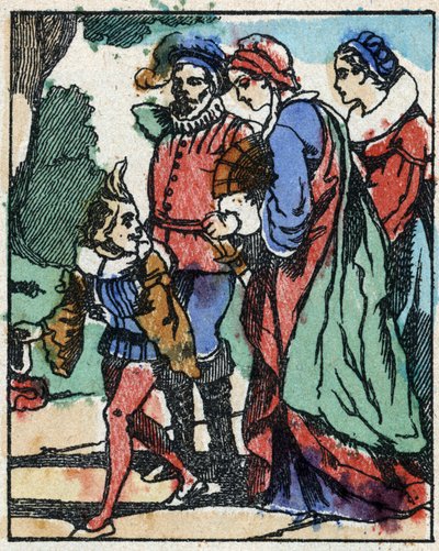 Kuvitus "Riquet a la houppe" -kirjaan, ranskalaisen kirjailijan Charles Perrault