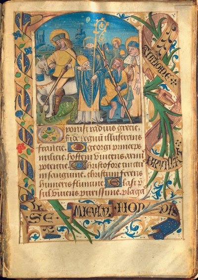 Kuvitus teoksesta "Tuntien kirja, Rooman käyttö", n. 1480 tekijältä French School