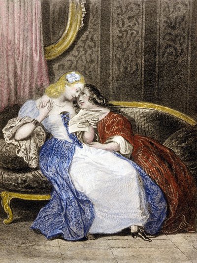 Kuvitus Julie or the New Heloise, n. 1852 tekijältä French School